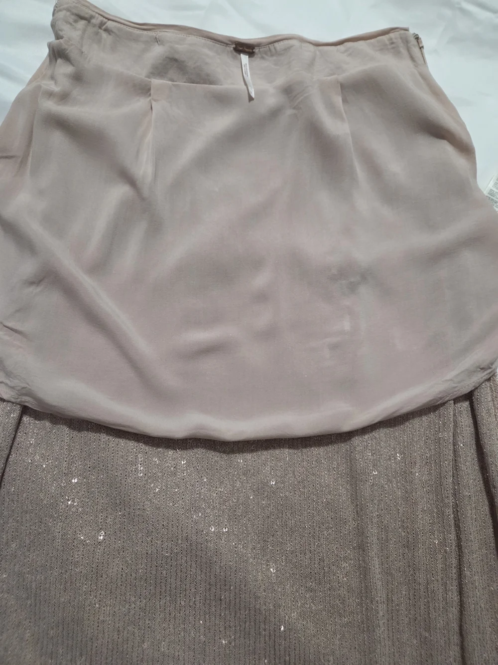 Free People Ariana Sequin Midi Skirt Pink Champagne Rose Gold Size 2